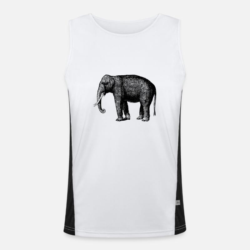 Elefant Funktionelles Kontrast-Tank Top für Männer 