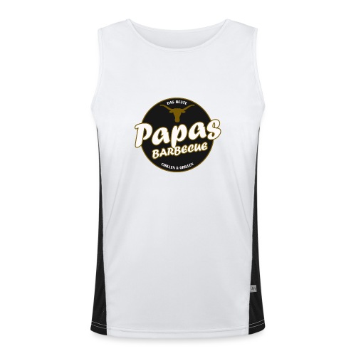 Papas Barbecue ist das Beste (Premium Shirt) - Funktionelles Kontrast-Tank Top für Männer 