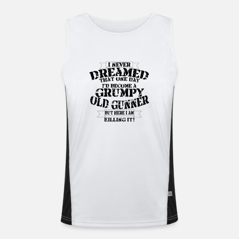 Grumpy Old Gunner - Men's Functional Contrast Tank Top  - white/black