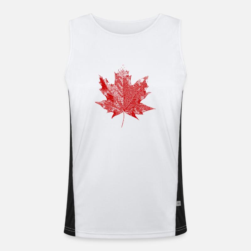 Maple leaf Funktionelles Kontrast-Tank Top für Männer 