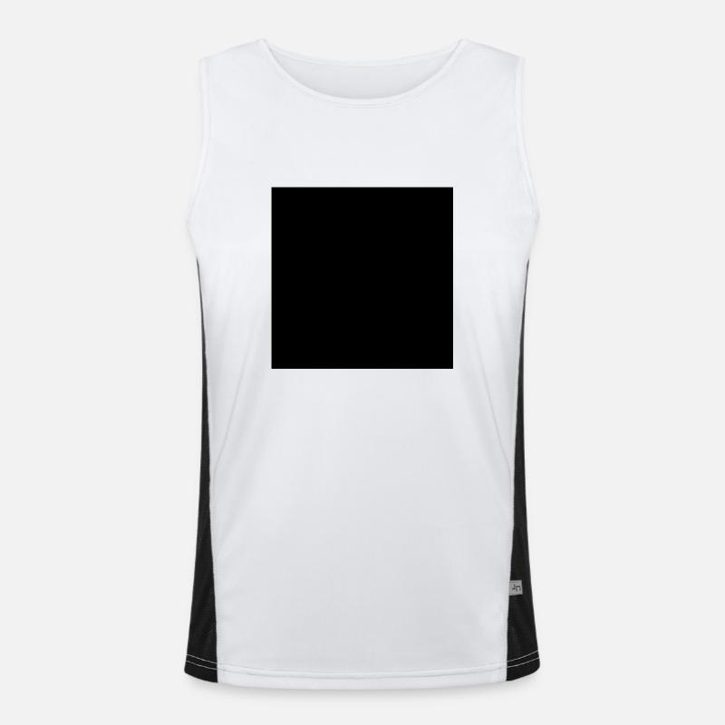 Square square box corners corner geometry Men's Functional Contrast Tank Top 