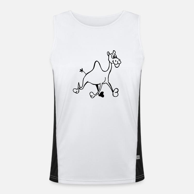 Funny Camel Men's Functional Contrast Tank Top 