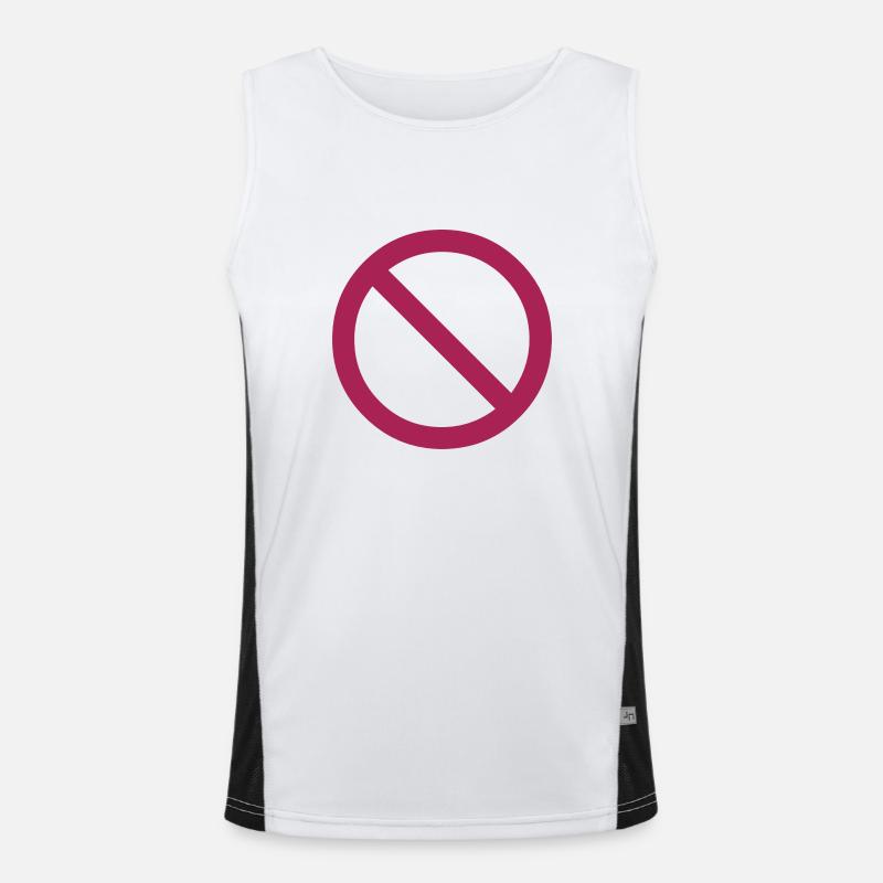 Interdit ! - Men's Functional Contrast Tank Top  - white/black