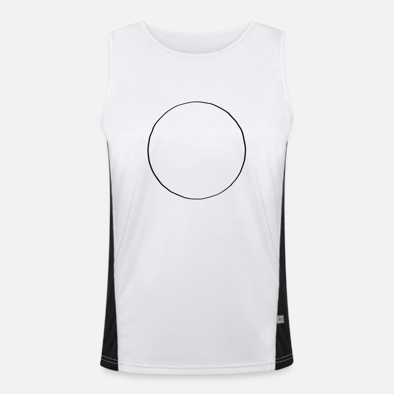 Hipster Kreis Funktionelles Kontrast-Tank Top für Männer 