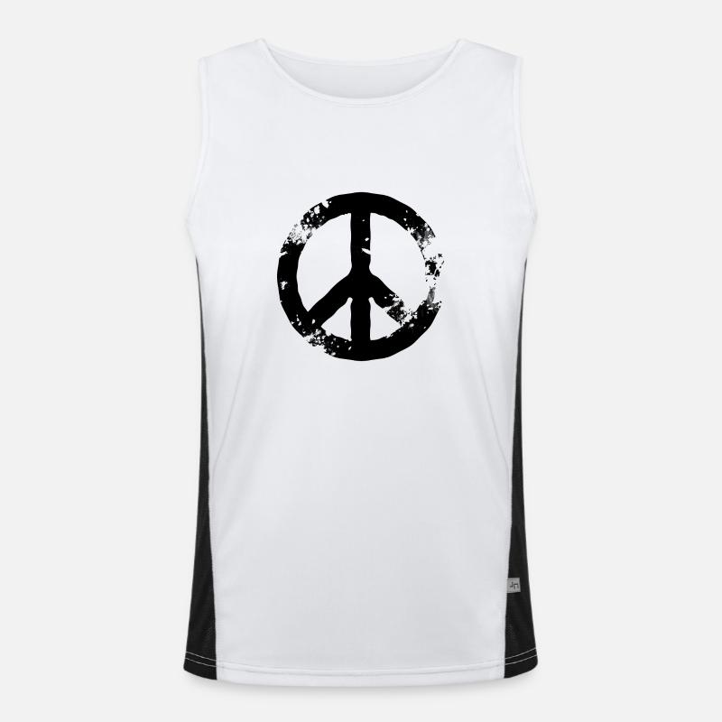 Peace Funktionelles Kontrast-Tank Top für Männer 