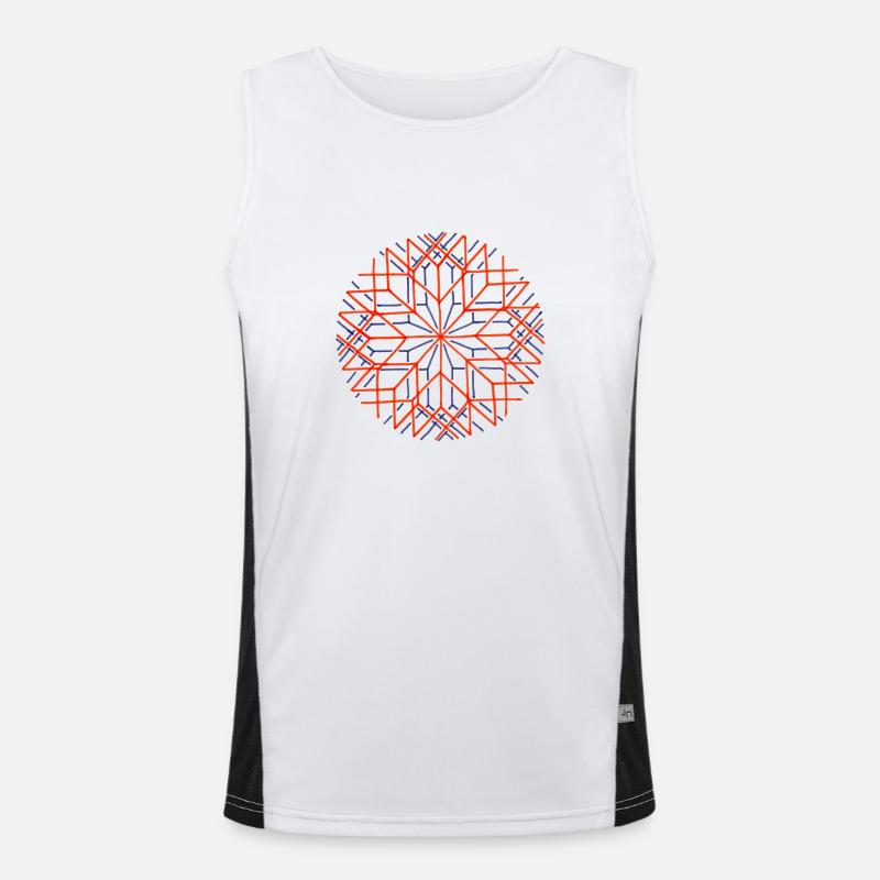 Altered Perception - Men's Functional Contrast Tank Top  - white/black