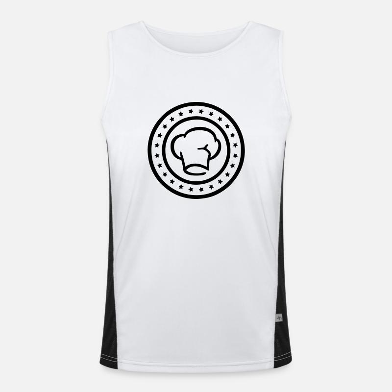 Emblem Chef's Hat Men's Functional Contrast Tank Top 