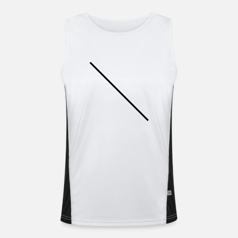 line - Men's Functional Contrast Tank Top  - white/black