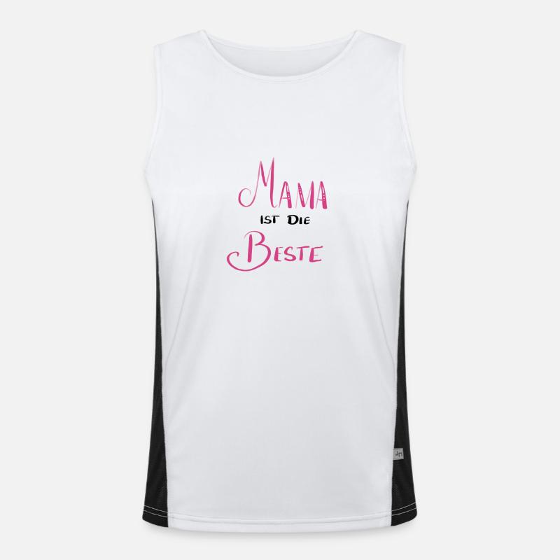 Mama ist die Beste Funktionelles Kontrast-Tank Top für Männer 
