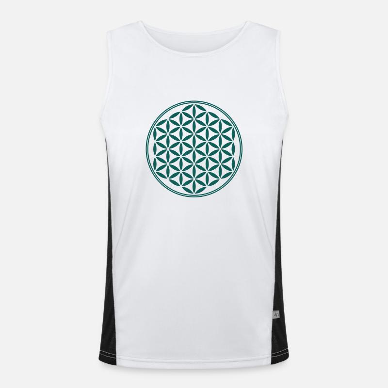 Fleur de la vie - Vector - 02, 1c, sacred geometry Débardeur respirant contrasté Homme 