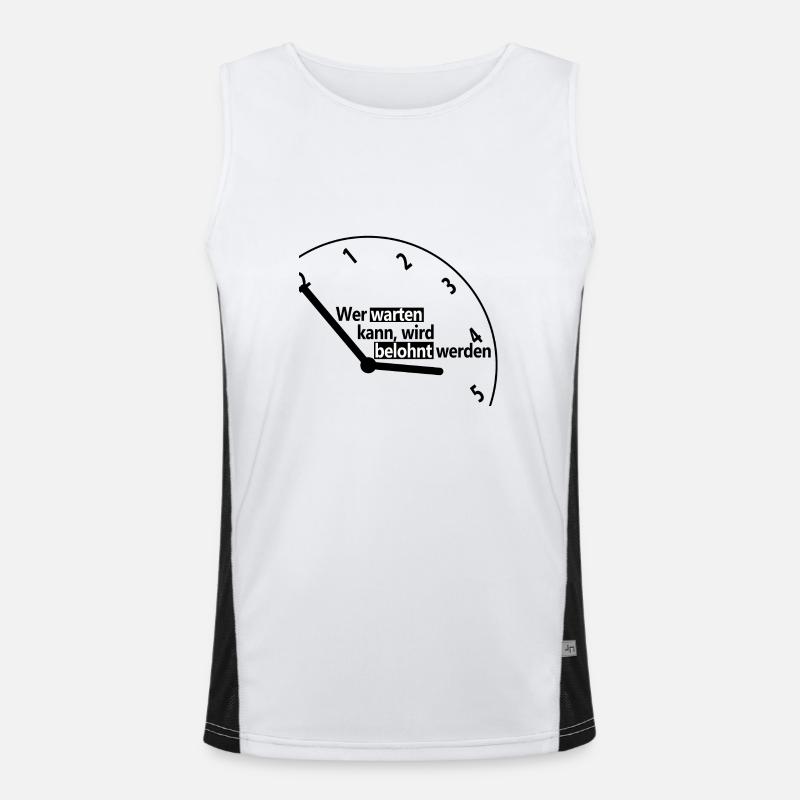 Who can wait, will be rewarded Men's Functional Contrast Tank Top 