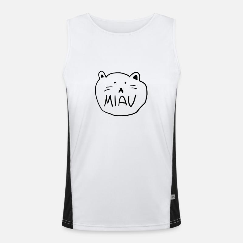 Meow chat Débardeur respirant contrasté Homme 