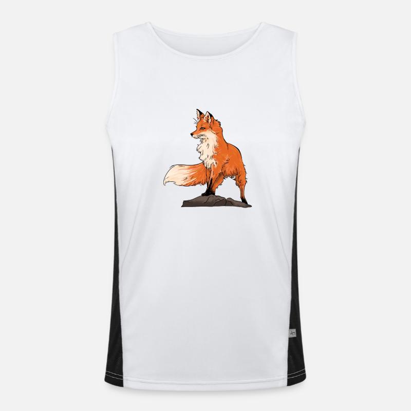 Beautiful fox Men's Functional Contrast Tank Top 