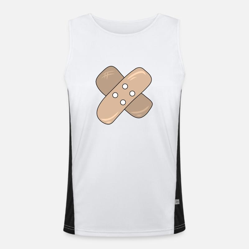 Patch, blessure, blessure, guérison, idée cadeau Débardeur respirant contrasté Homme 