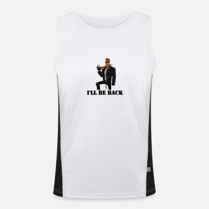 I'll be back Men's Functional Contrast Tank Top 