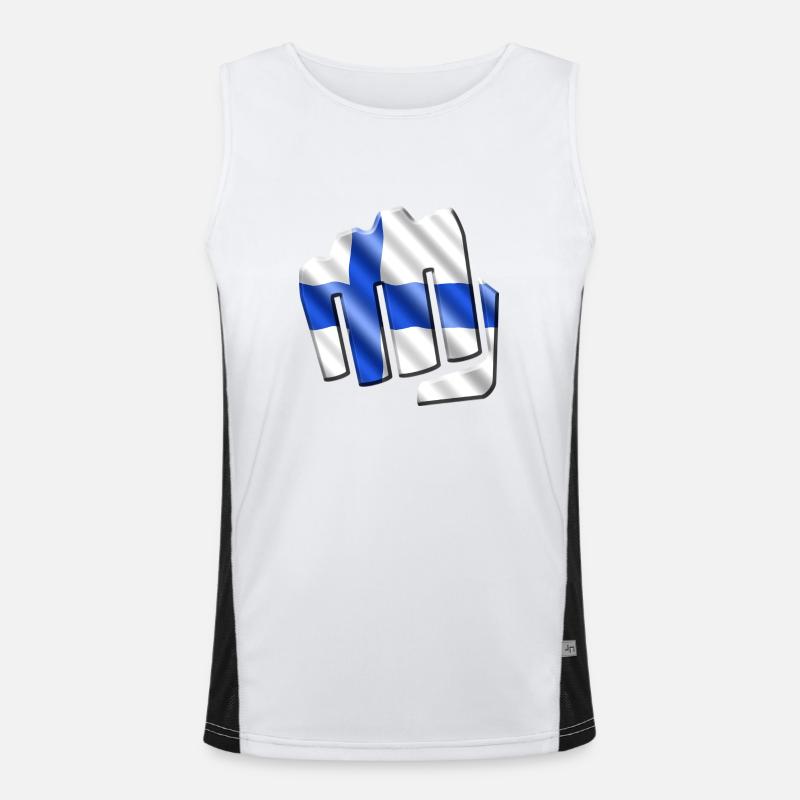 Finnland Funktionelles Kontrast-Tank Top für Männer 