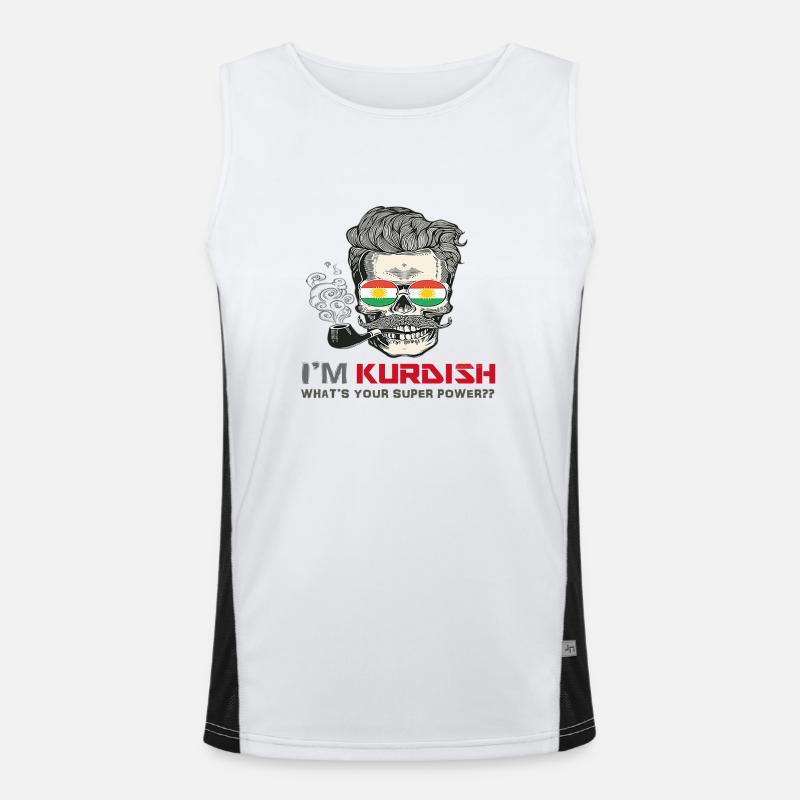 kurde tshirt for kurd Men's Functional Contrast Tank Top 