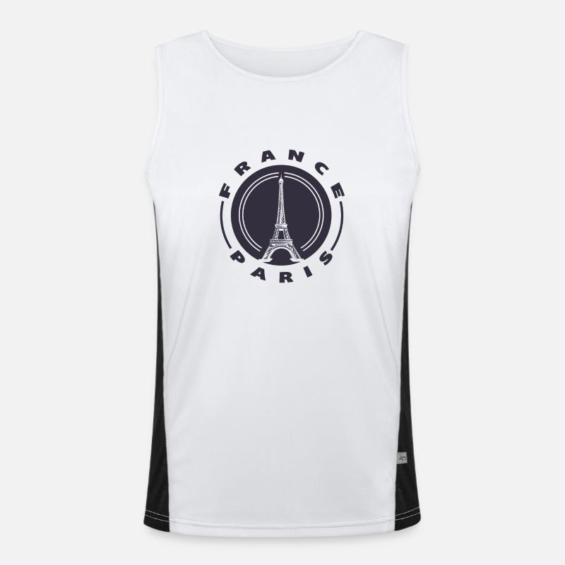 Eifelturm Paris Funktionelles Kontrast-Tank Top für Männer 