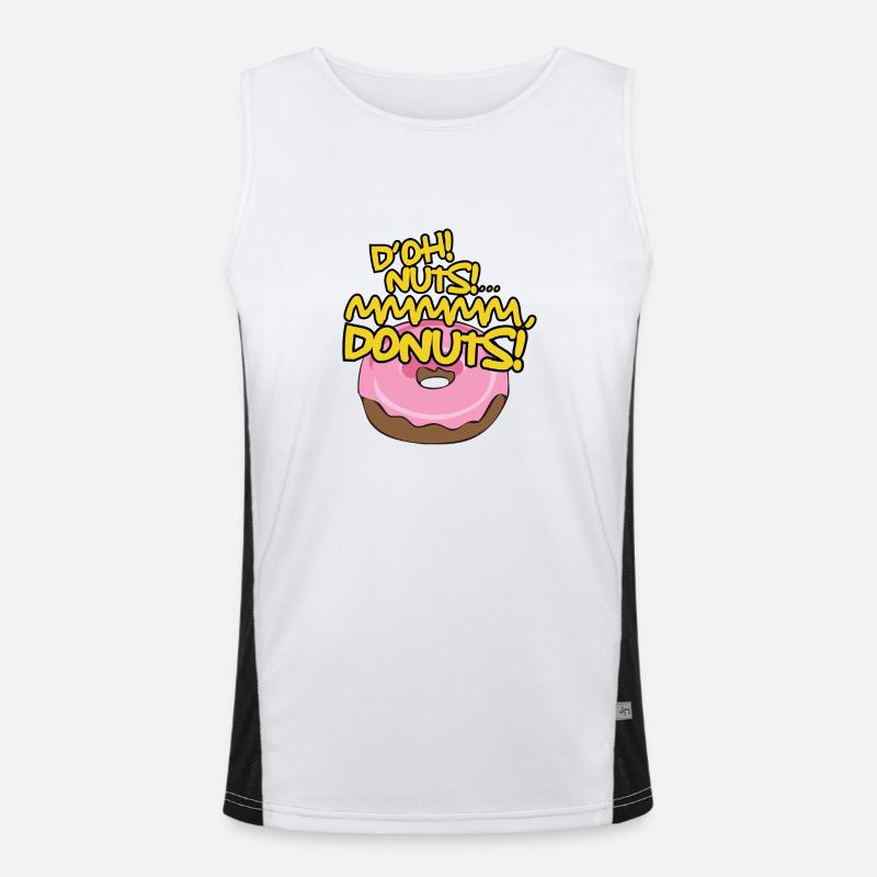D'OH NUTS (Donuts) Débardeur respirant contrasté Homme 