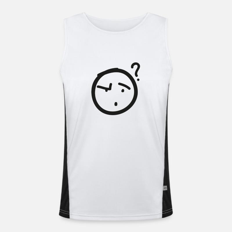 Question mark Men's Functional Contrast Tank Top 