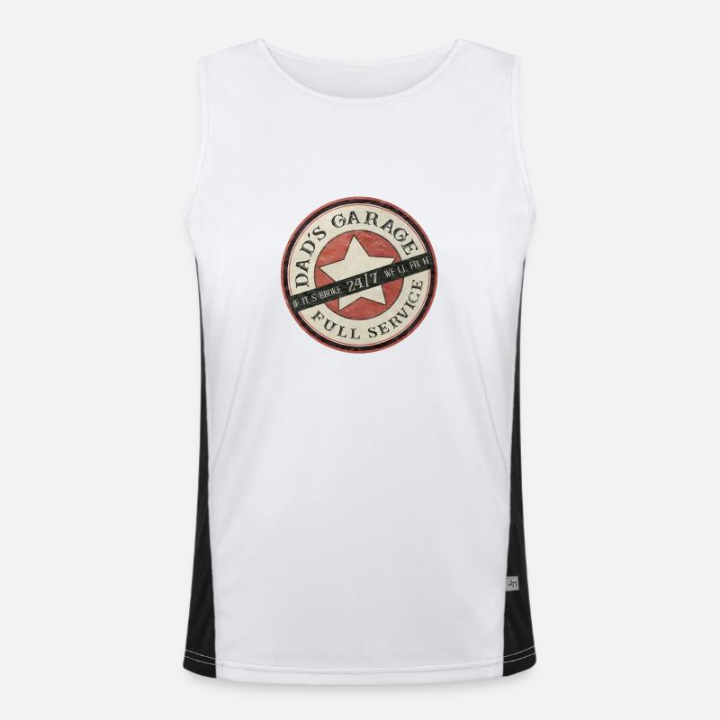 Dad's Garage, Workshop, Men's Functional Contrast Tank Top 