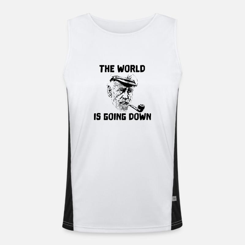 Seefahrer Captain Funktionelles Kontrast-Tank Top für Männer 