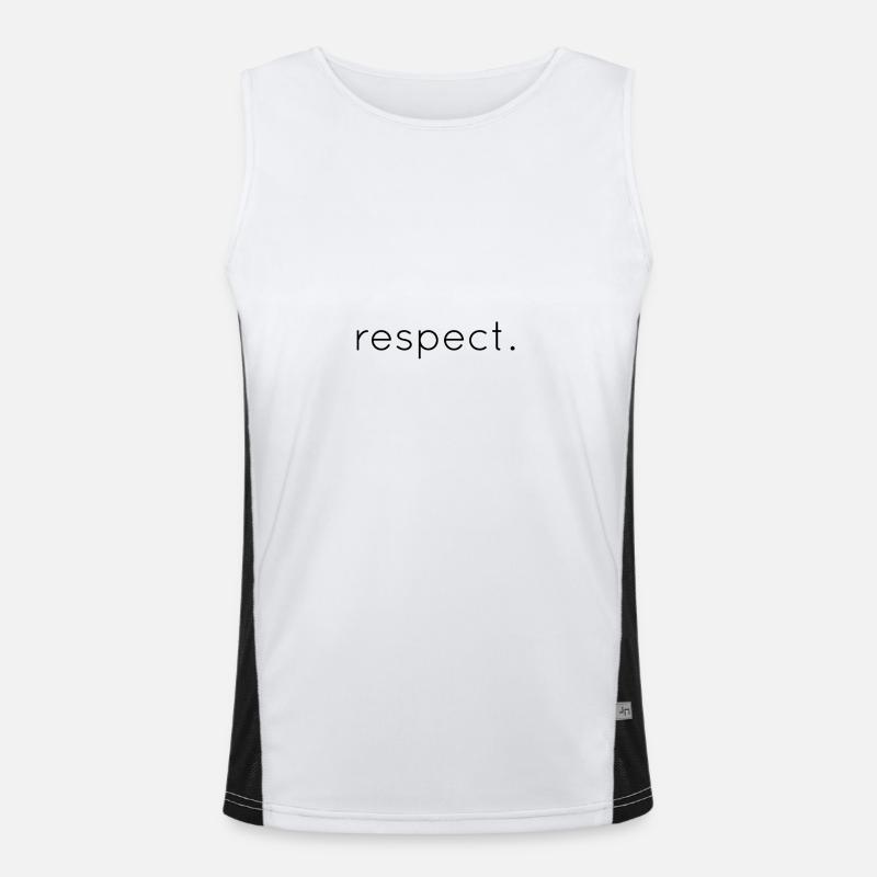 Respect. - Men's Functional Contrast Tank Top  - white/black