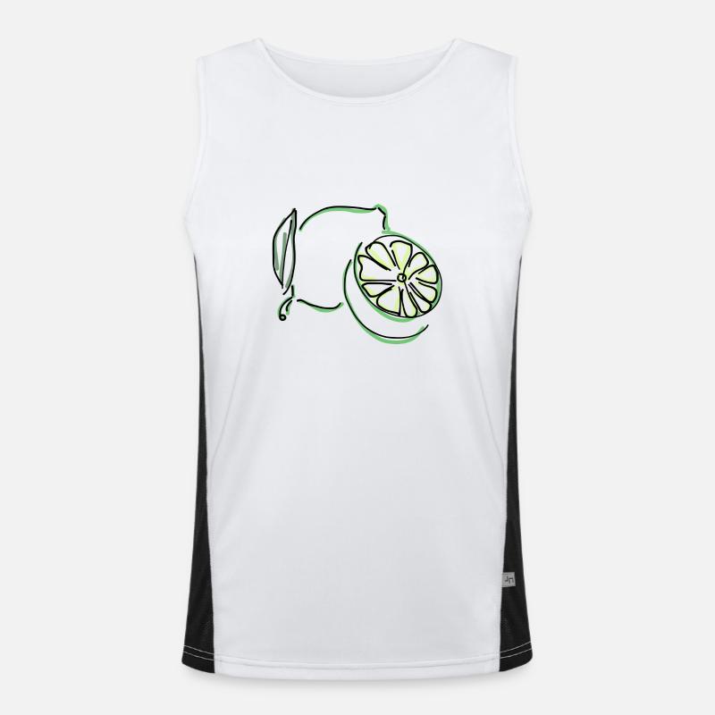 Limette Funktionelles Kontrast-Tank Top für Männer 