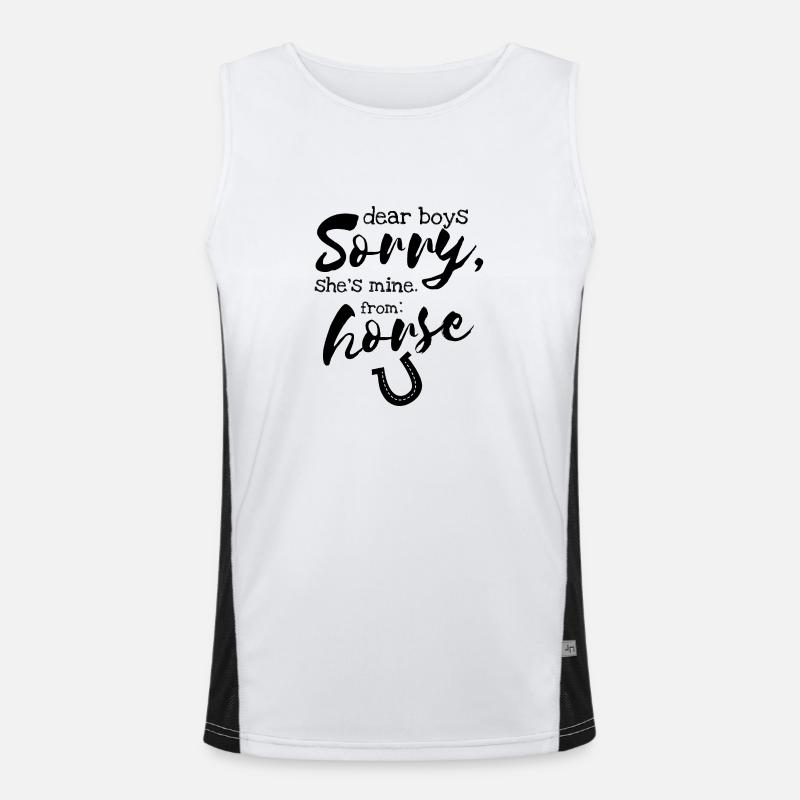 horses Men's Functional Contrast Tank Top 