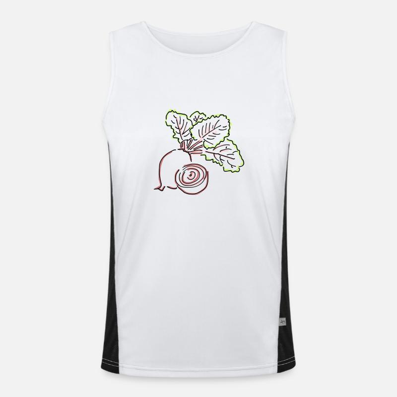 Rote Beete Funktionelles Kontrast-Tank Top für Männer 
