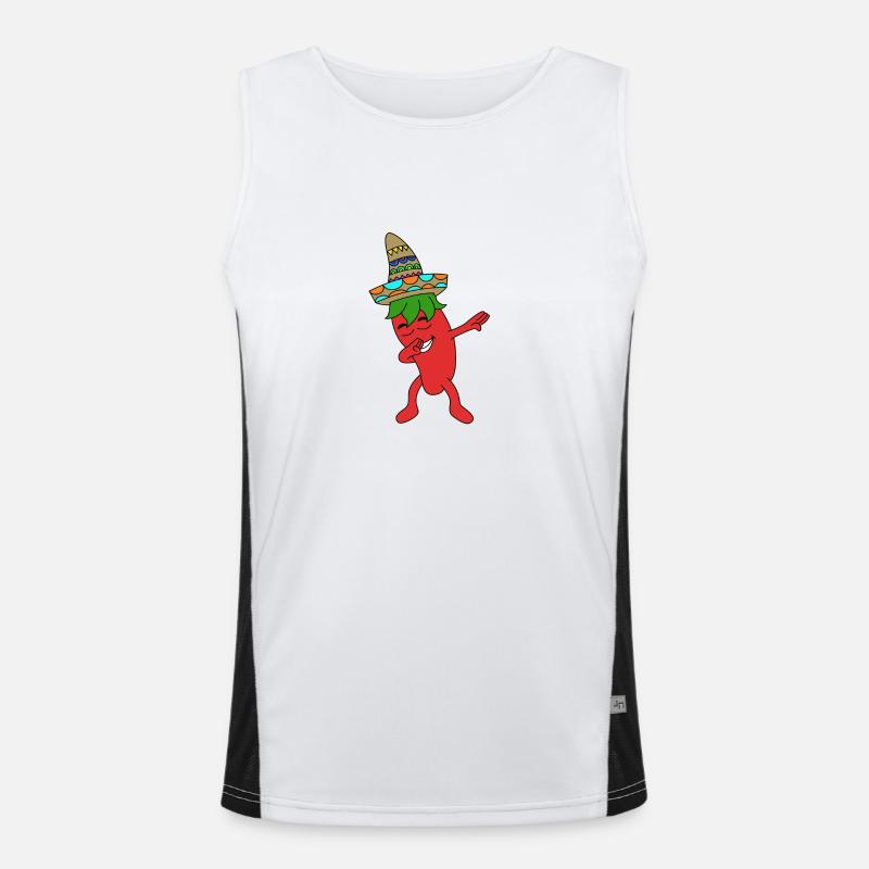 Chilli Mexiko Dab Dabbing chilli scharg spicy new Funktionelles Kontrast-Tank Top für Männer 