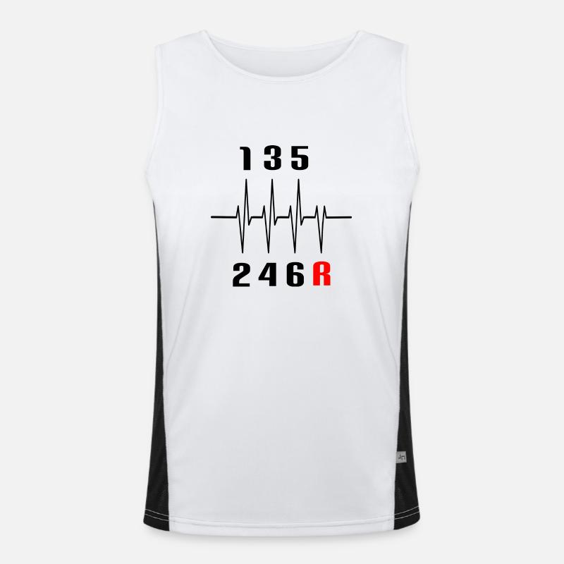 Auto Gänge Manuell Car Guy Geschenk Geschenkidee Funktionelles Kontrast-Tank Top für Männer 