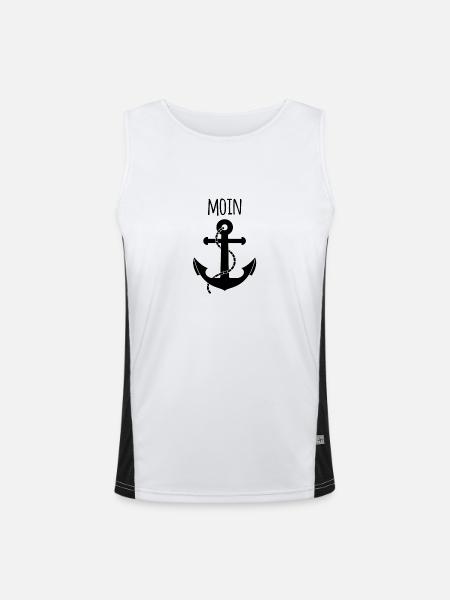 Anchor Moin - Débardeur respirant contrasté Homme - blanc/noir