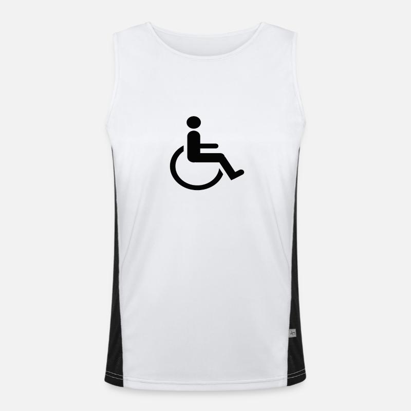 Rollstuhl Funktionelles Kontrast-Tank Top für Männer 