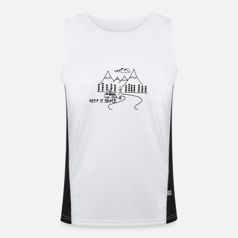 Keep it simple camping Funktionelles Kontrast-Tank Top für Männer 