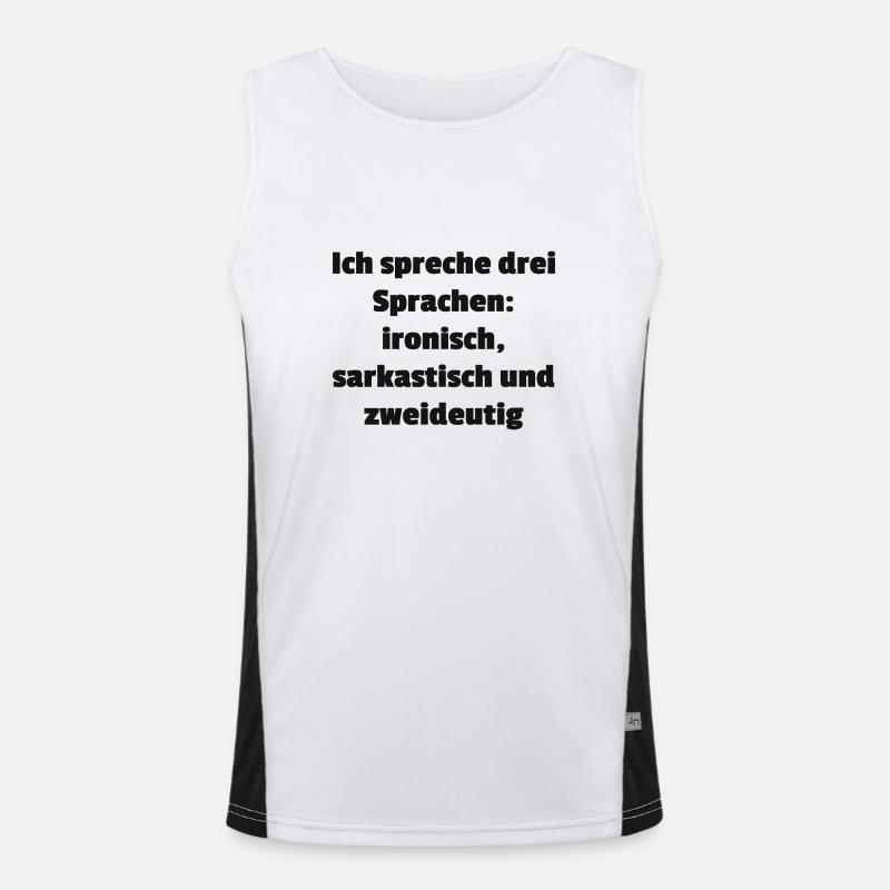 Sprachen Funktionelles Kontrast-Tank Top für Männer 