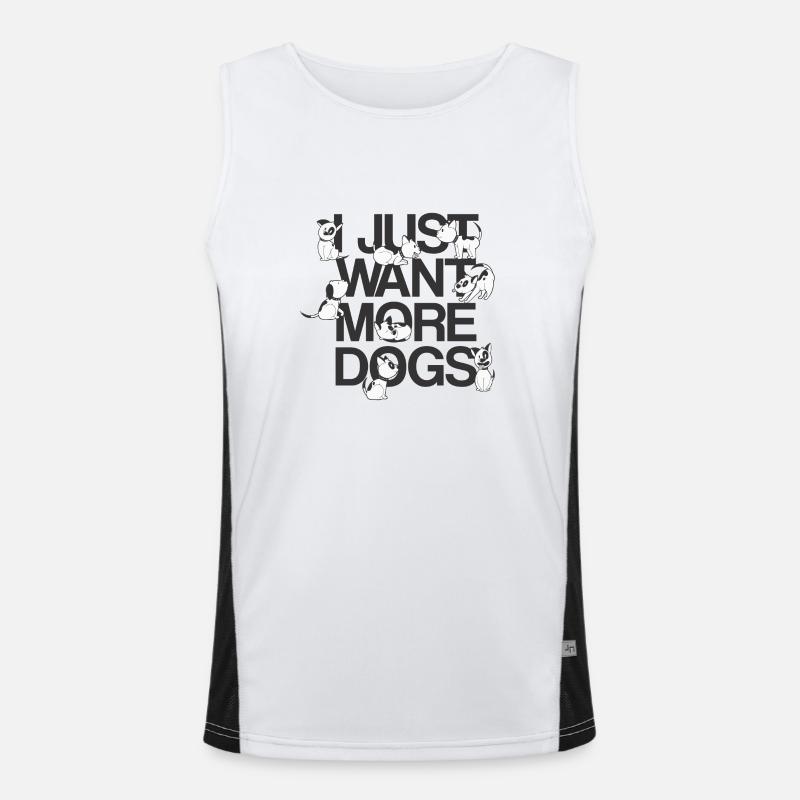 More dogs Men's Functional Contrast Tank Top 
