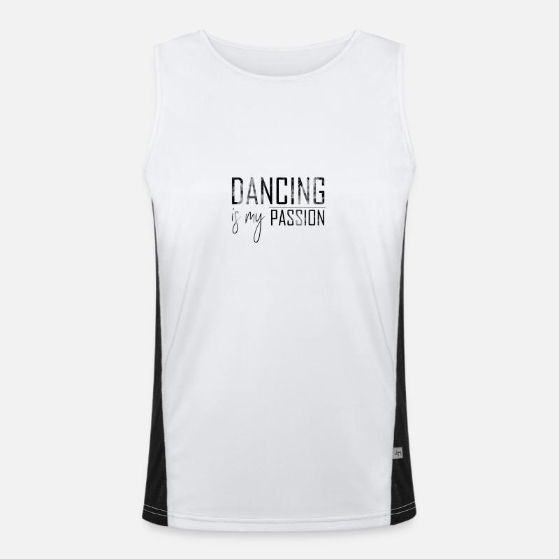 DANSE EST MON PASSION Noir SAMBA Tee Shirt & Gift Débardeur respirant contrasté Homme 