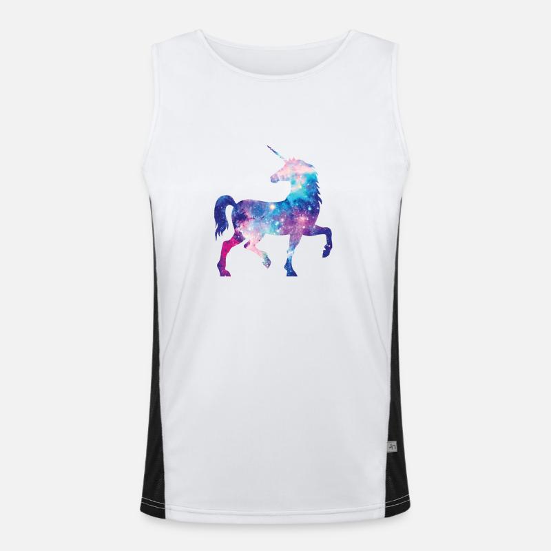 Galaxy unicorn Men's Functional Contrast Tank Top 