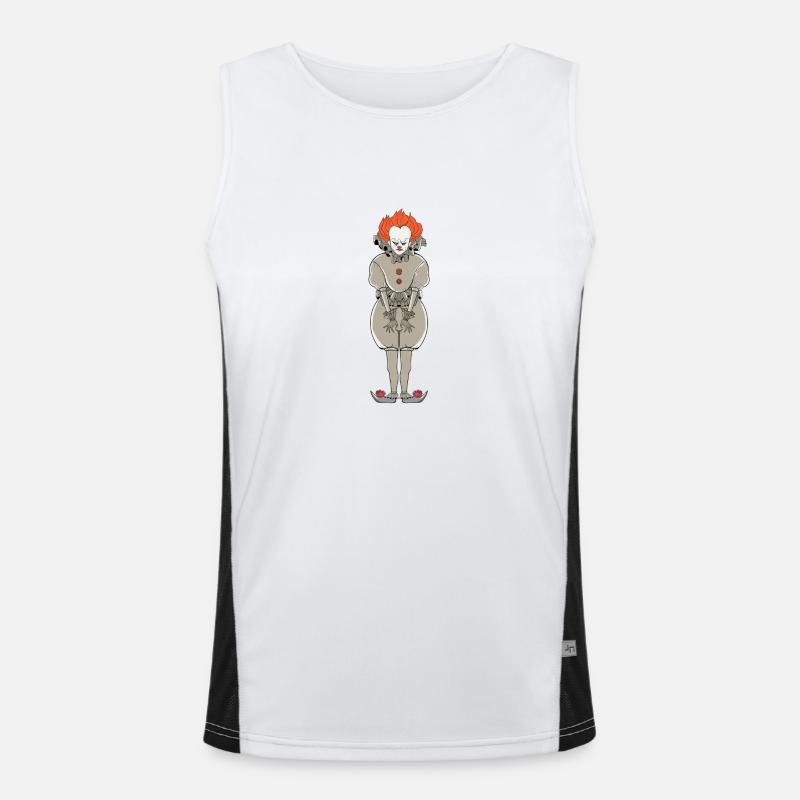 evil clown - Men's Functional Contrast Tank Top  - white/black