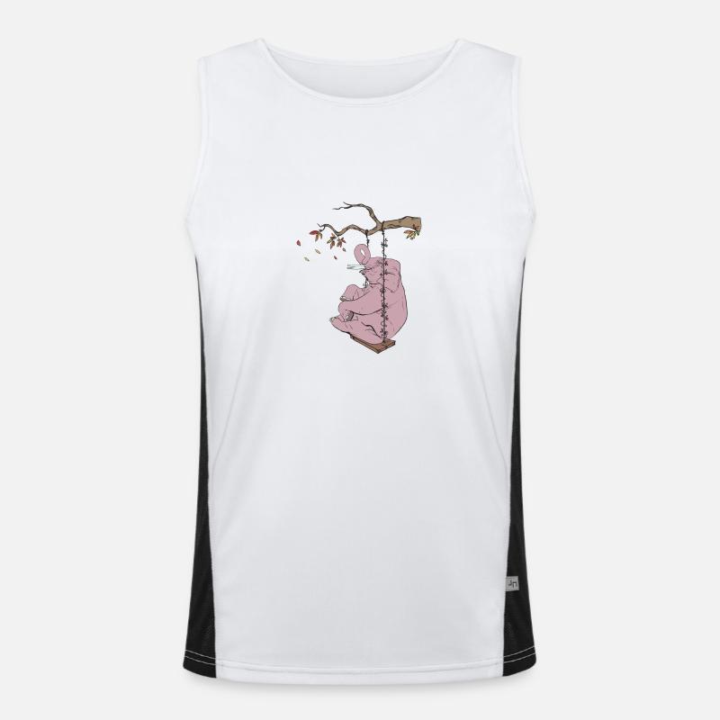 Elefant Funktionelles Kontrast-Tank Top für Männer 
