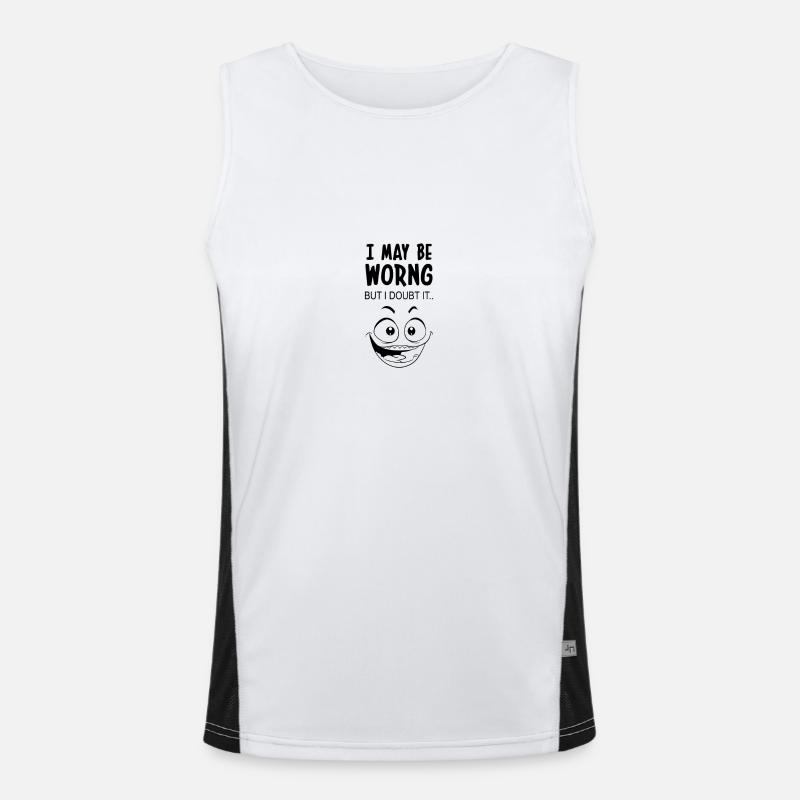 Doubt it.. Funktionelles Kontrast-Tank Top für Männer 