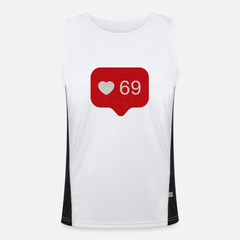 Instagram Like 69 Funktionelles Kontrast-Tank Top für Männer 