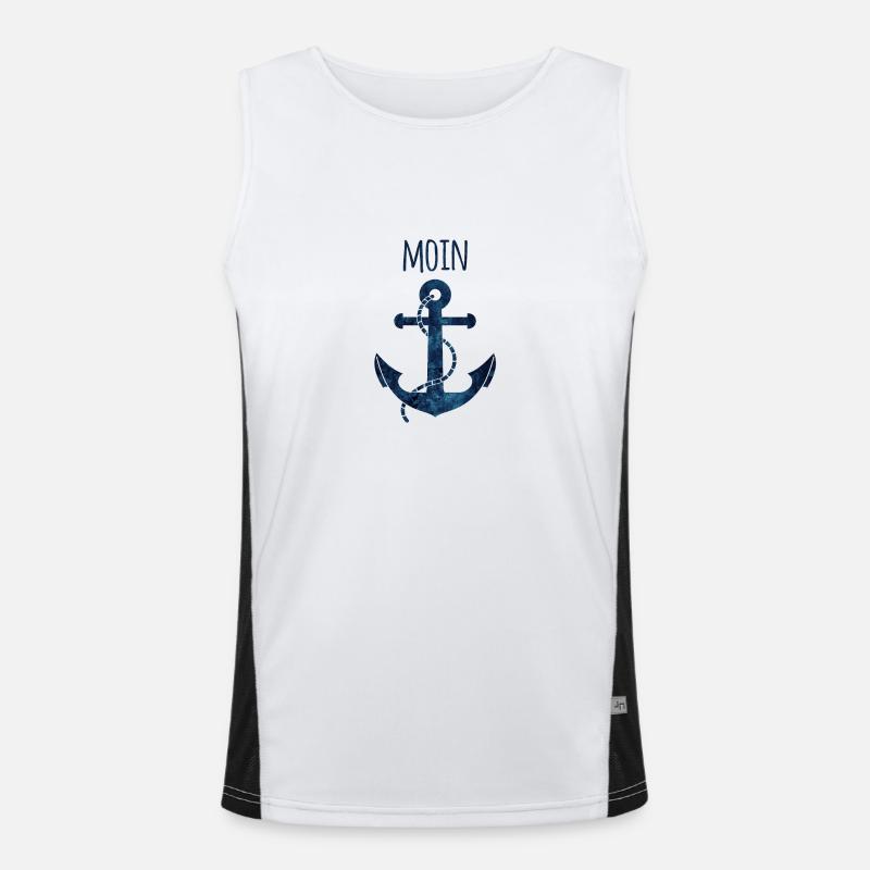 Anker Moin blau Funktionelles Kontrast-Tank Top für Männer 