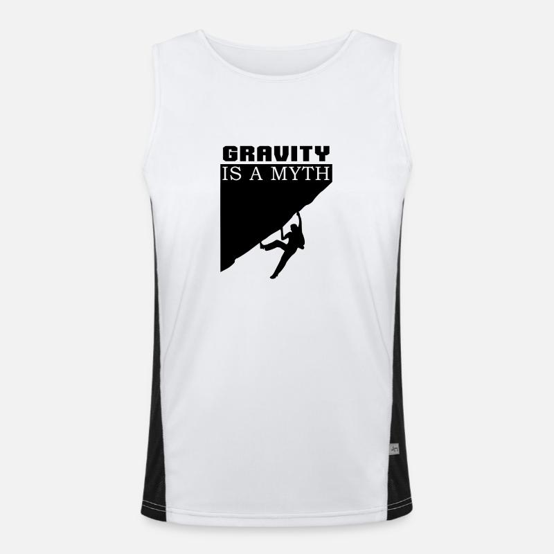 Gravity is a Myth - Men's Functional Contrast Tank Top  - white/black