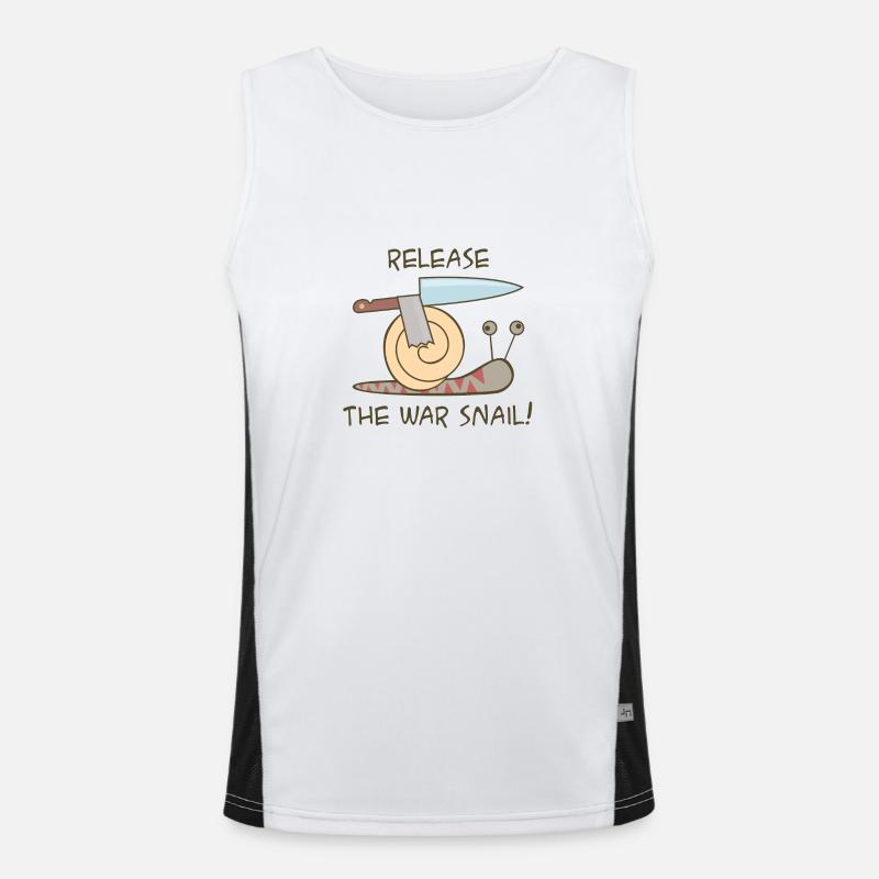 Kriegsschnecke Funktionelles Kontrast-Tank Top für Männer 