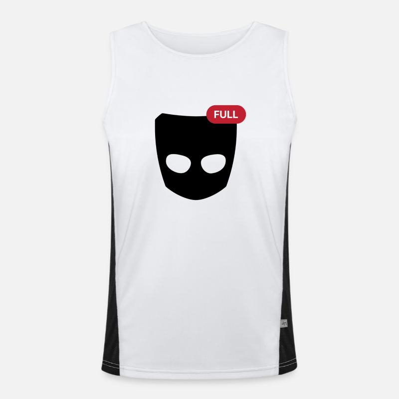 Gay Grindr Full Man Men's Functional Contrast Tank Top 