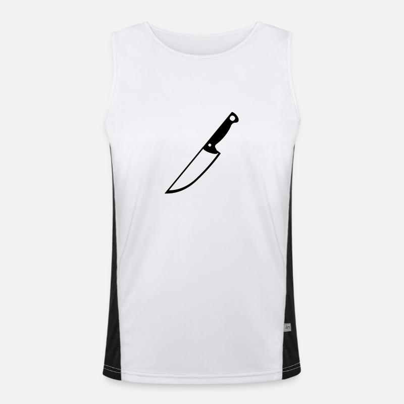 Messerdesign Funktionelles Kontrast-Tank Top für Männer 