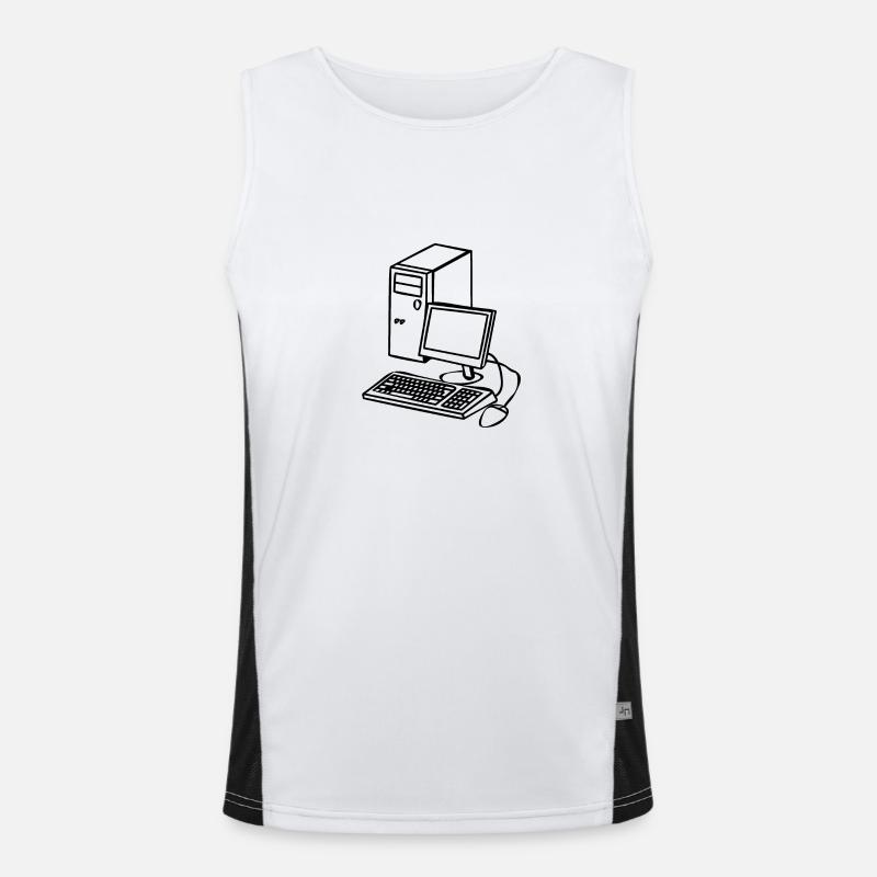 PC im Comicstyle Funktionelles Kontrast-Tank Top für Männer 