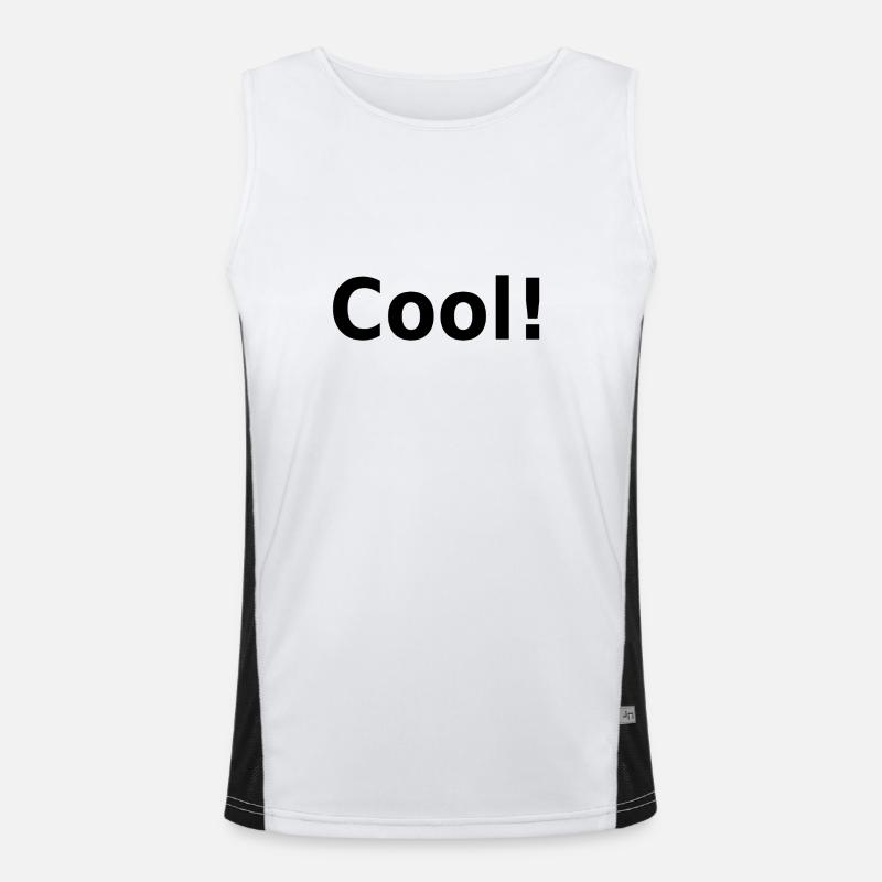 cool! Slogan, keyword Men's Functional Contrast Tank Top 
